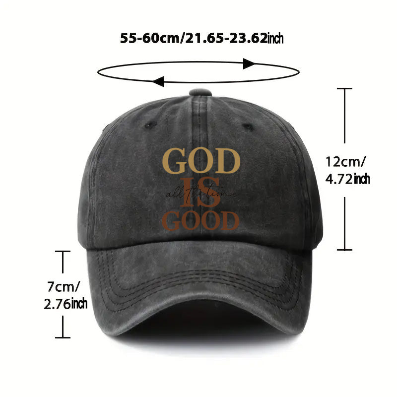 1P 1pc, "Good Times" Adjustable Baseball Cap, Lightweight Printed Women's Hat, "Fashion Casual" Men's Trendy Cap, an Ideal Gift for Weddings, Parties, and Birthdays