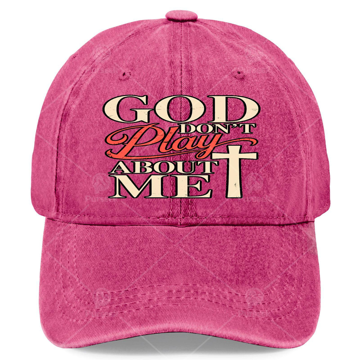 God Dont Play About Me Baseball Hat Unisex Fashion Washed Distressed Cap
