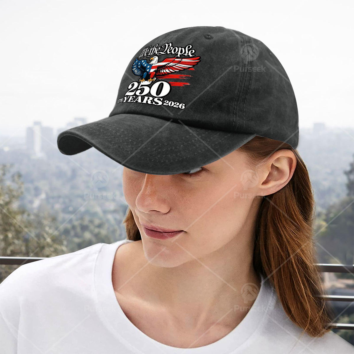 Unisex Stylish Washed Baseball Celebrating 250 Years from 1776 to 2026, for The 4Th of July