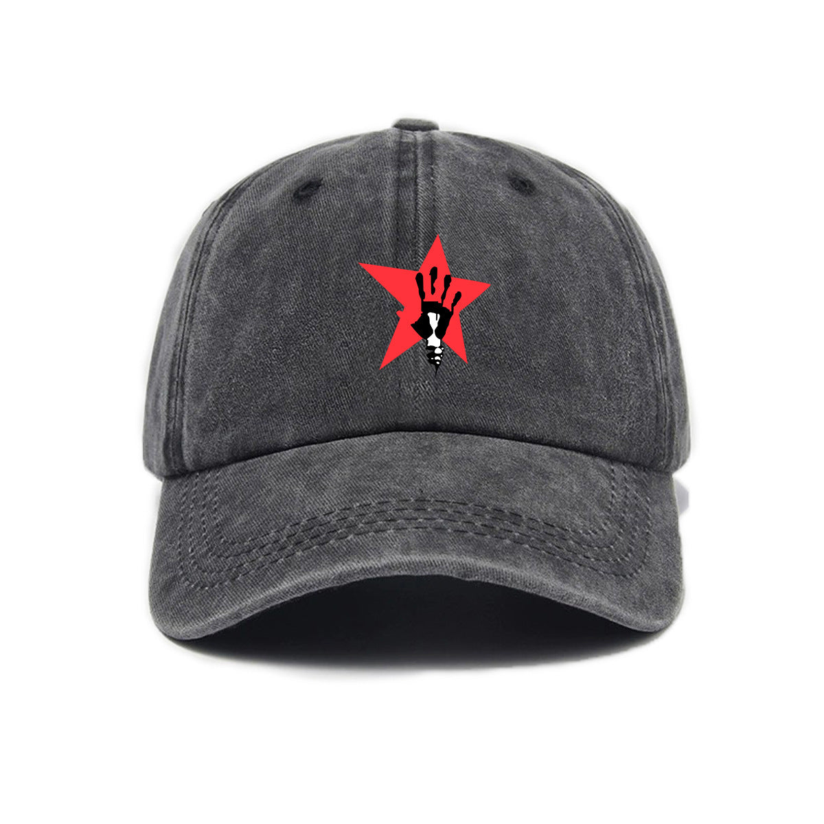 1 Washed Distressed Printed Baseball Cap, Adult Simple and Stylish Printed Washed Distressed Soft Top Sun Baseball Cap, Unisex Versatile Baseball Cap