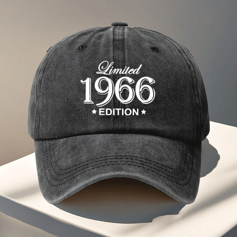 1pc Vintage 1966 Limited Edition Baseball Cap - Adjustable Snapback Retro 60s Design Suitable for Outdoor Sports, Cycling, Fishing, Hunting, Casual Wear - Lightweight Breathable Unisex Cap for Men & Women, Ideal Gift for Cycling, Fishing, Hunting