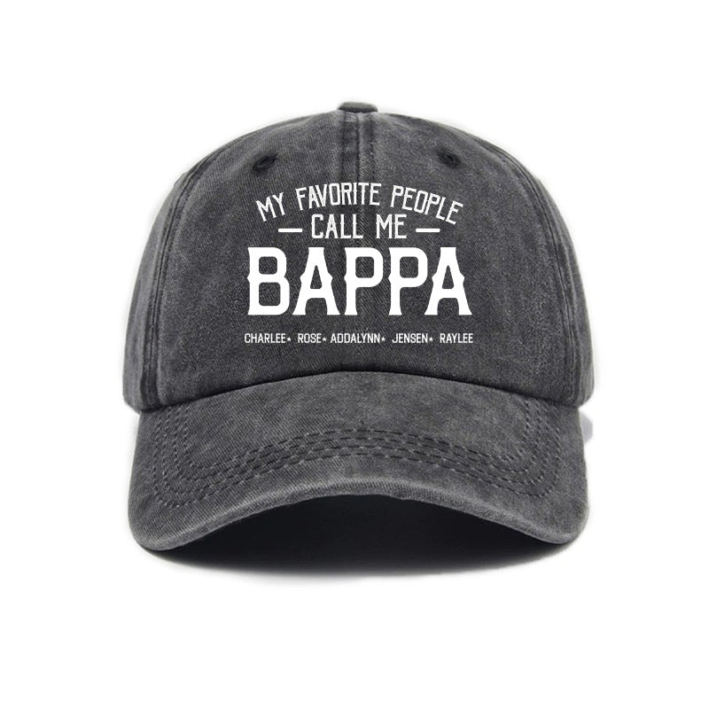 1 Washed Distressed Print Baseball Cap, Versatile and Fashionable Washed Distressed Style with "BAPPA" Letter Print, Soft Top Sun Baseball Cap, Unisex Hat