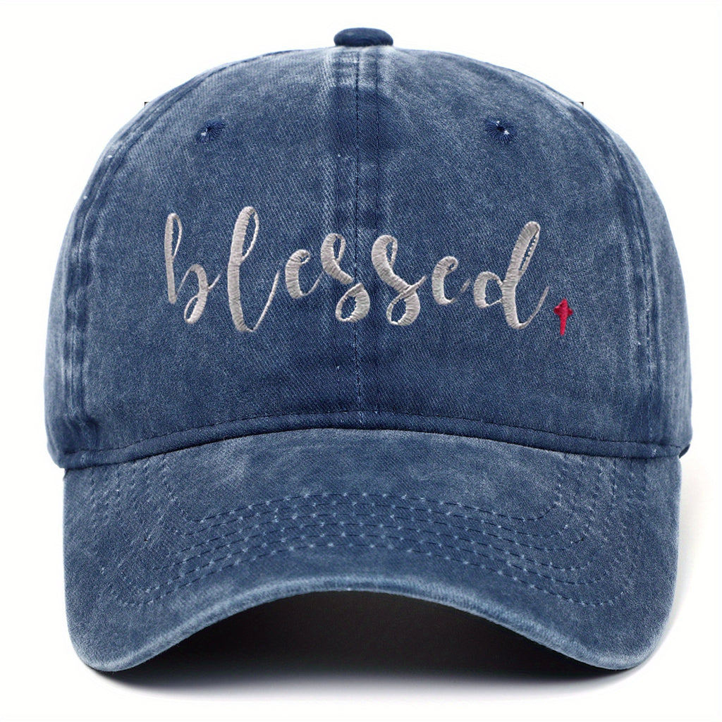Blessed Baseball Cap Washed Baseball Cap Outdoor Casual Sun Hat