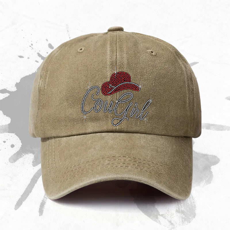 1P 1pc, "Cowgirl" Adjustable Baseball Cap, Lightweight Printed Women's Hat, "Cowboy Style" Men's Trendy Cap, an Ideal Gift for Weddings, Parties, and Birthdays.
