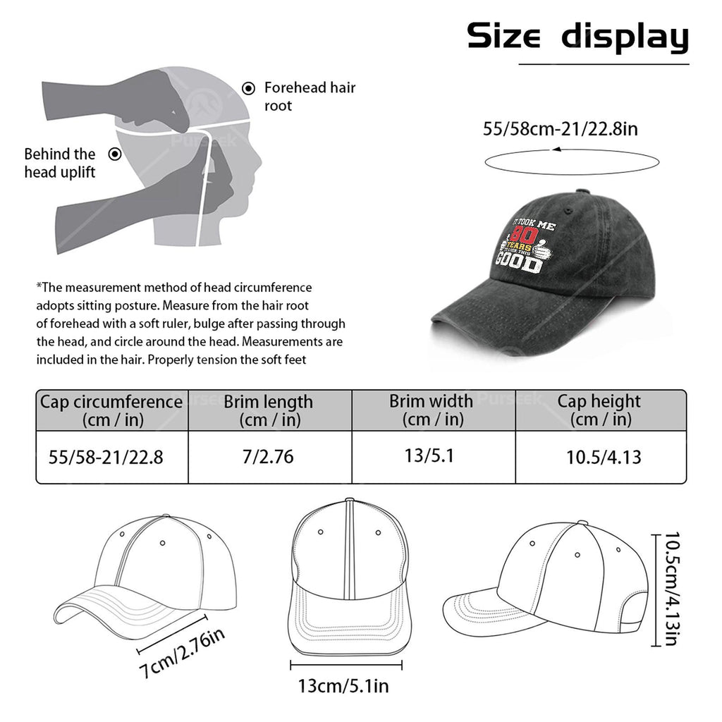 I Spent 80 Years Achieving This Look - Humorous Unisex Baseball for 80Th Birthday