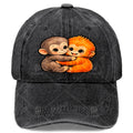 Monkey Punchs Plush Hugging Baseball - Retro Full-Body Print Suitable for Christmas, Games & 4th of, Unisex Washed Hat with Monkey, Lightweight for Independence Day Events (Hand Washable)