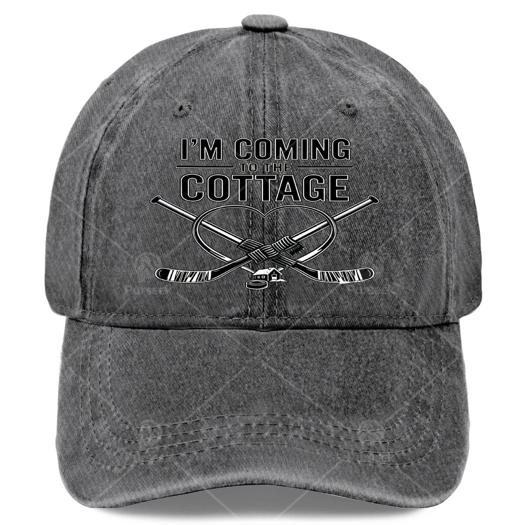 I'm Coming to the Lodge Romantic Hockey Shirt Couple's Baseball Cap Unisex