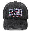 Floral Flag 250 Years 1776-2026 250th Birthday 4th of July Baseball Hat Unisex