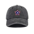 1 Washed Distressed Printed Baseball Cap for Adults, Versatile Five-Pointed Star Print Washed Distressed Soft Top Sun Baseball Cap, Unisex Fashion Baseball Cap