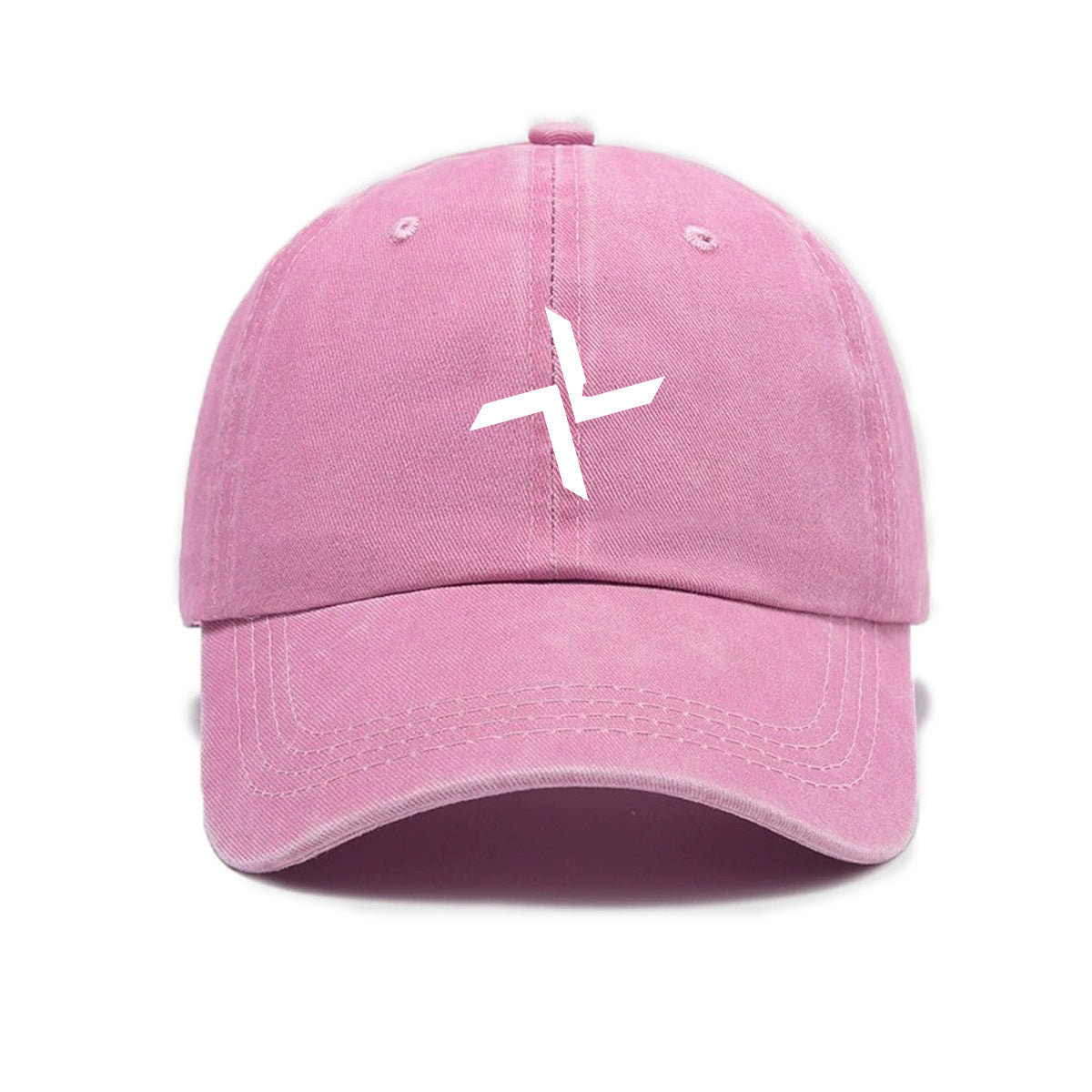 1 Top Water Washed Old Printed Baseball Cap Adult Versatile Easy Windmill Print Washed Old Soft Top Sunshade Baseball Cap Men And Women Fashion Universal Baseball Cap
