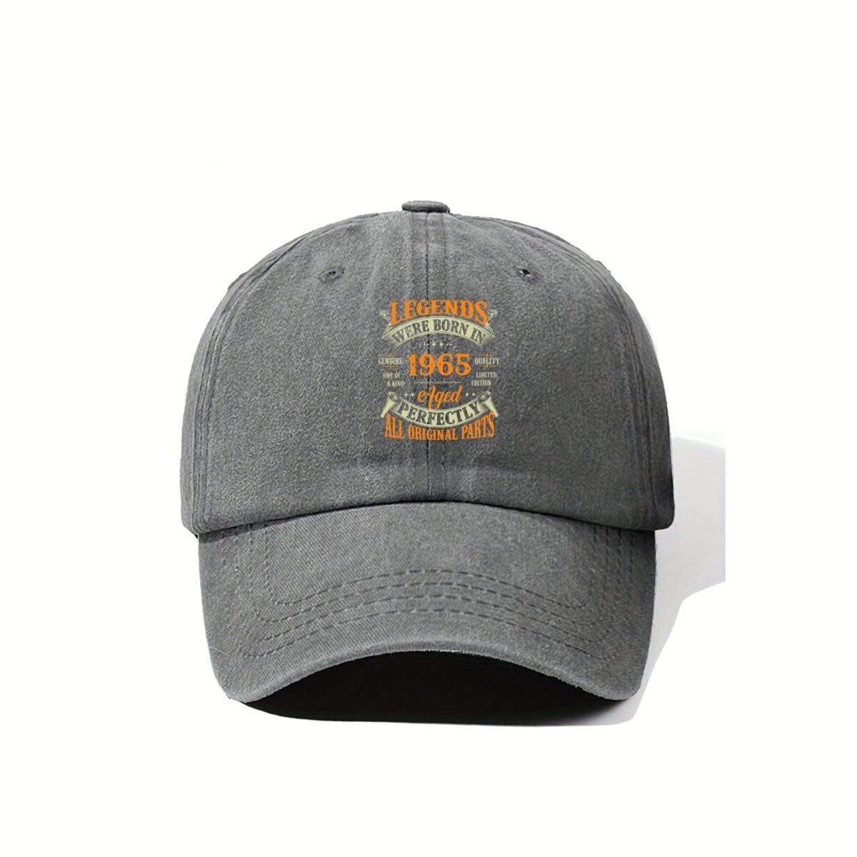 1965s Born Vintage Washed Distressed Baseball Cap - Adjustable Retro Unisex Golf & Outdoor Hat, Lightweight Breathable Suitable for Men & Women, Machine Washable with Iconic 1965s