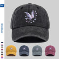 1 Butterfly Print Trucker Hat, Suitable for Travel, Outdoor Activities, and Daily Wear- Adjustable Snapback Hat with Butterfly Pattern, Lightweight and Unisex, Vintage Baseball Cap, Suitable for the Beach, Cycling, Parties, and Casual Wear(hand Was