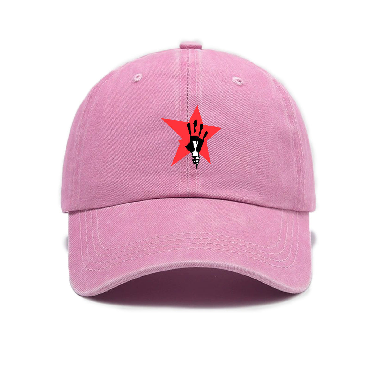 1 Washed Distressed Printed Baseball Cap, Adult Simple and Stylish Printed Washed Distressed Soft Top Sun Baseball Cap, Unisex Versatile Baseball Cap