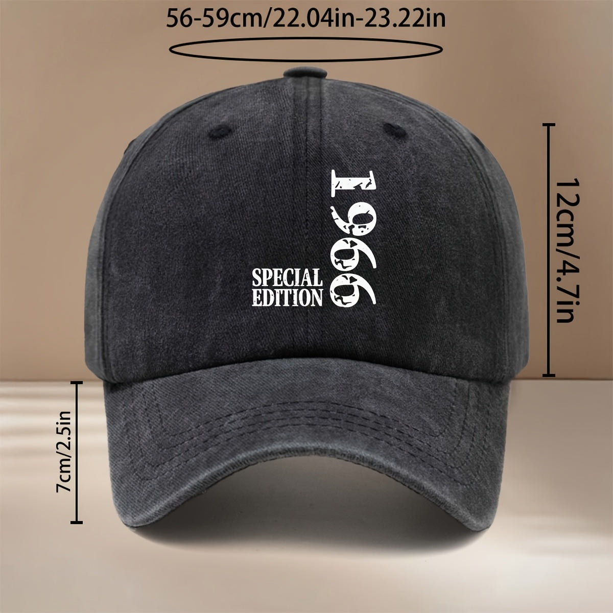 1966SPECIAL EDITION Letter Pattern Baseball Cap, Trendy Lightweight Hip-Hop Cap, Unisex, Adjustable Size, Curved Brim, Vintage Distressed Duckbill Cap, Washed Distressed Style, Soft Top Cap, Fashionable And Unique Casual Hat, Best Choice for Travel