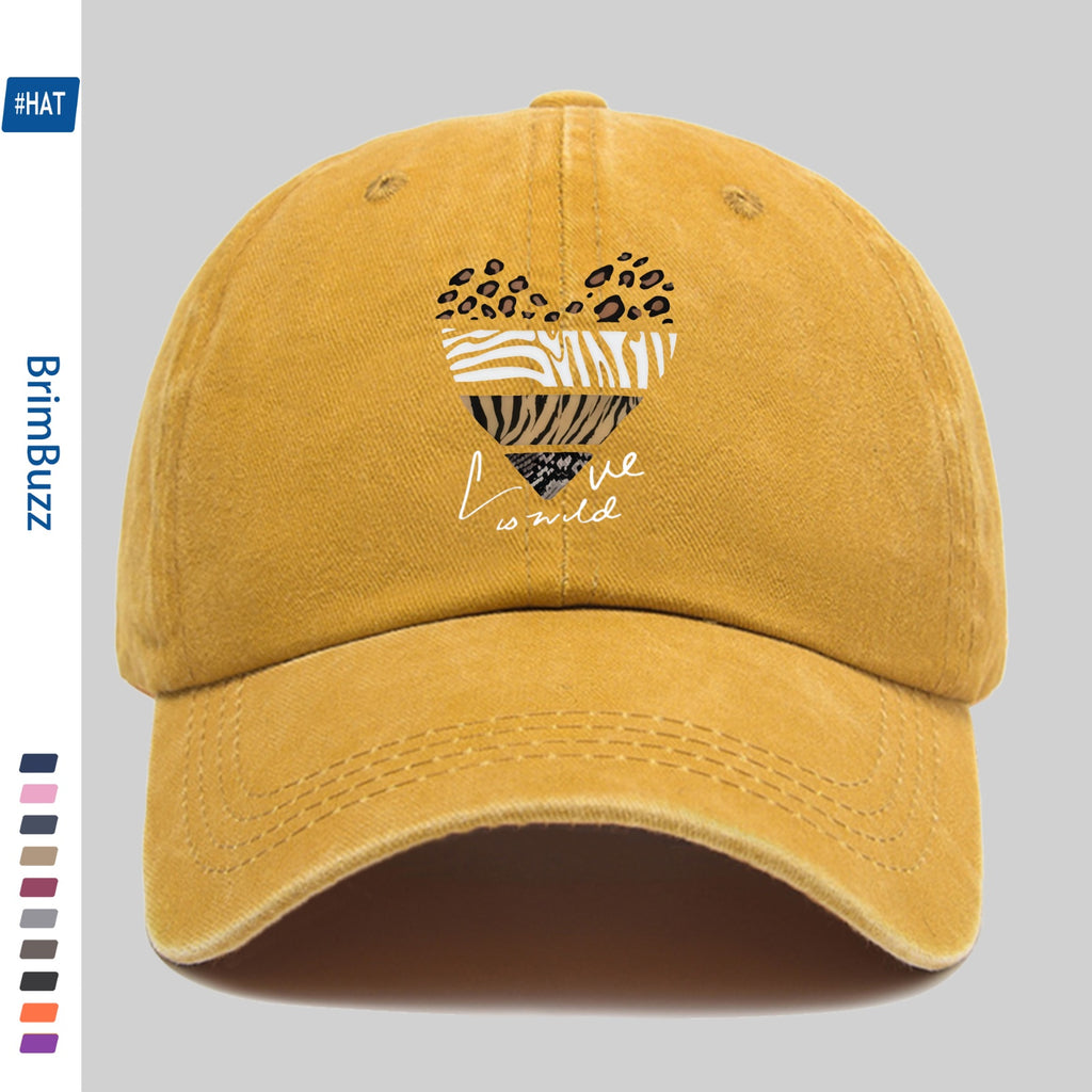 1 Elegant Leopard Print Heart Pattern Baseball Cap, Fashionable, Casual And Stylish Printed Golf Cap, Perfect for Spring And Summer Holidays, Decorative Hat, Comfortable And Lightweight Headwear, Adjustable Buckle, Dad Hat
