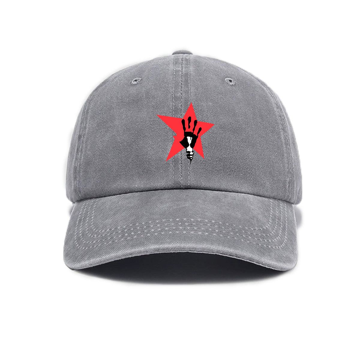 1 Washed Distressed Printed Baseball Cap, Adult Simple and Stylish Printed Washed Distressed Soft Top Sun Baseball Cap, Unisex Versatile Baseball Cap