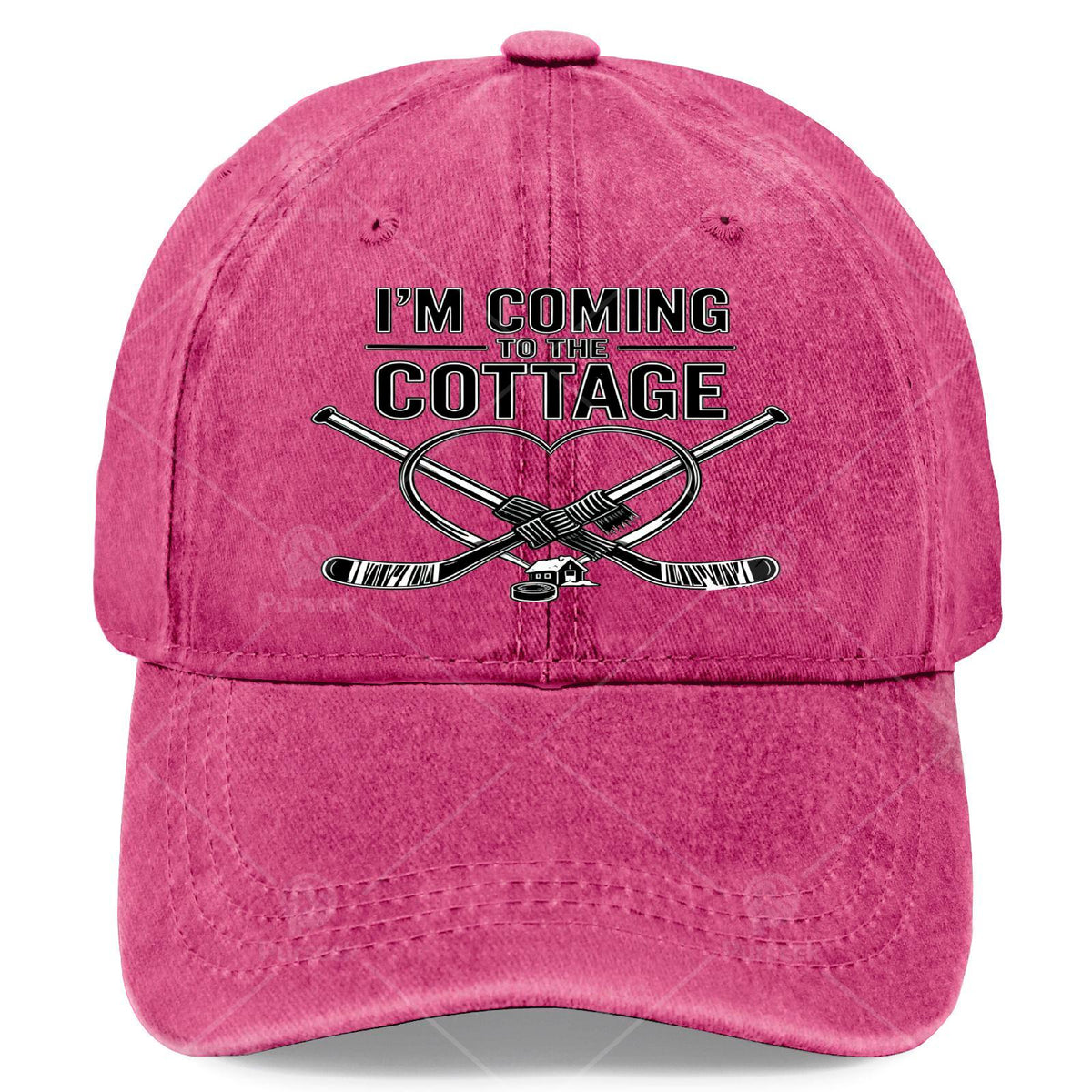 I'm Coming to the Lodge Romantic Hockey Shirt Couple's Baseball Cap Unisex