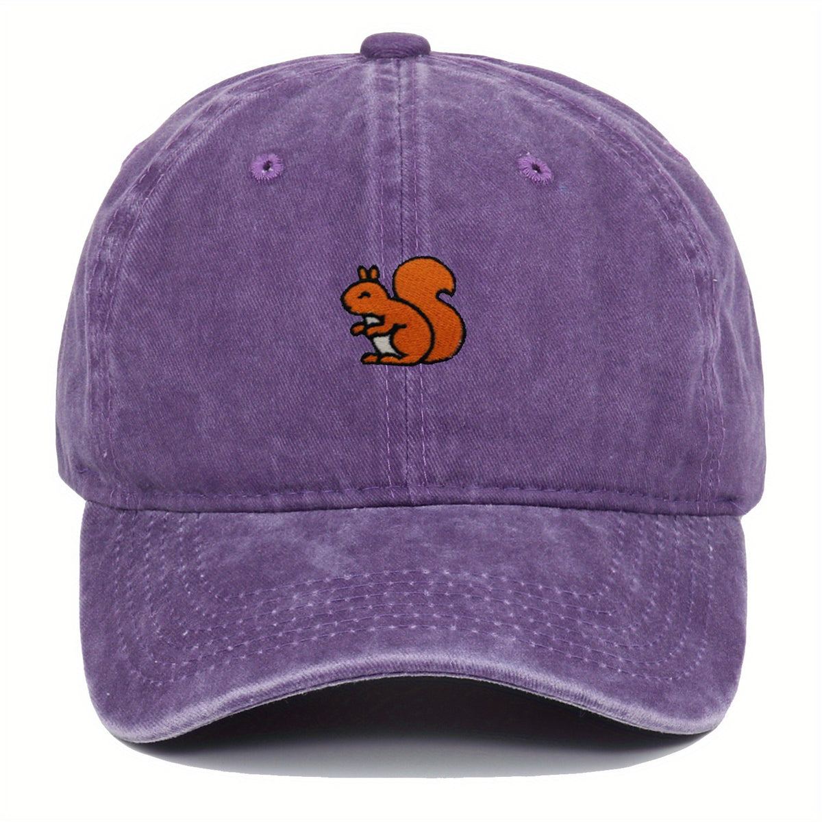 1 Adorable Squirrel Lightweight Baseball Hat - Stylish Trendy Urban Cap Retro Design Adjustable Baseball Hat Available in Various Colors Unisex Outdoor Sports Hat