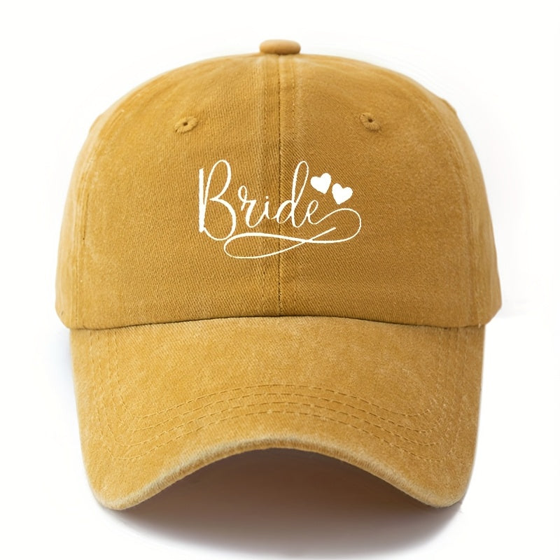 MAKEFGE Stylish Trucker Hat Suitable for Men & Women - Lightweight Polyester Bride & Groom Bride Graphic Cap, Casual Outdoor Wedding Party Hat, Versatile for Daily Wear & Special Events (Hand Washable)