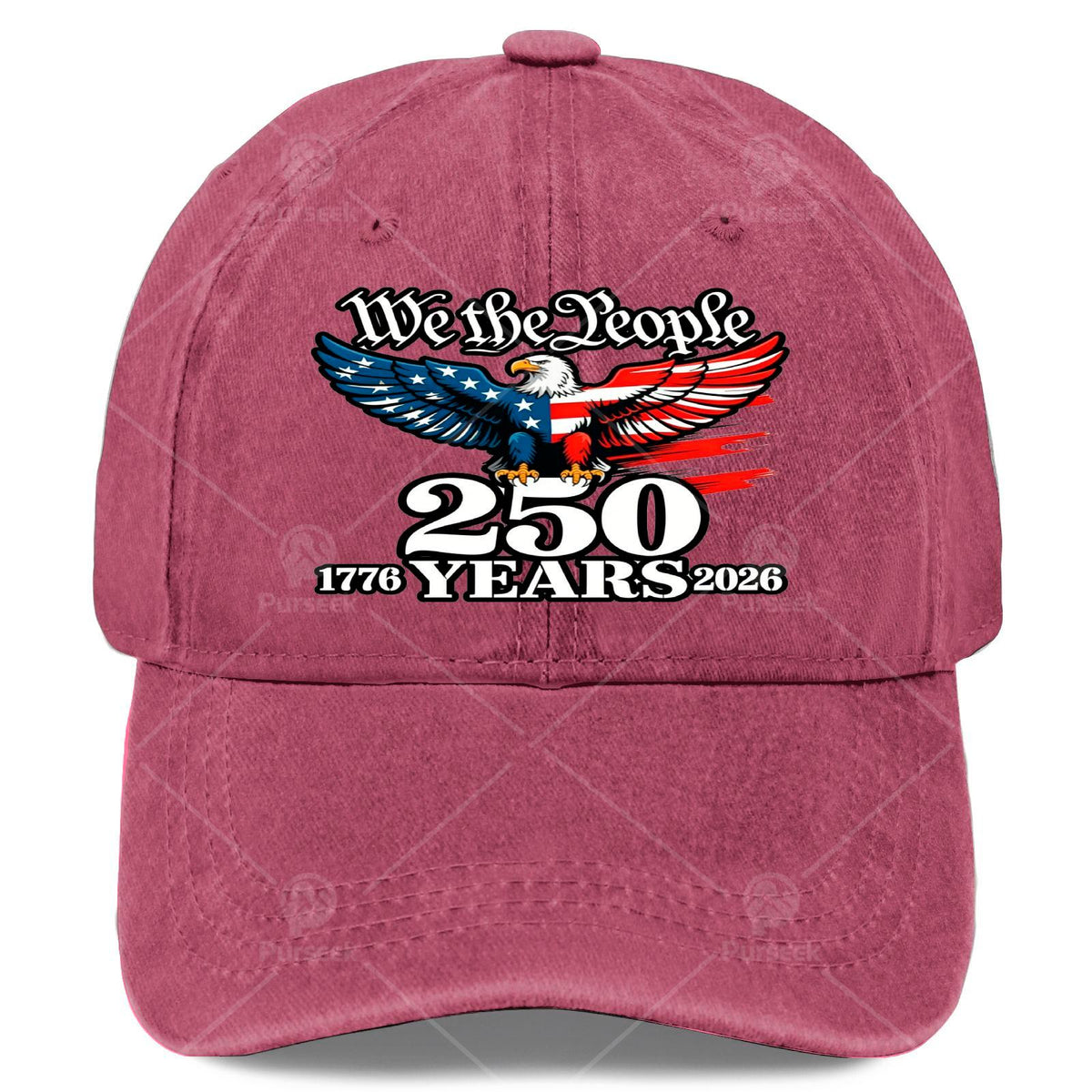 Unisex Stylish Washed Baseball Celebrating 250 Years from 1776 to 2026, for The 4Th of July