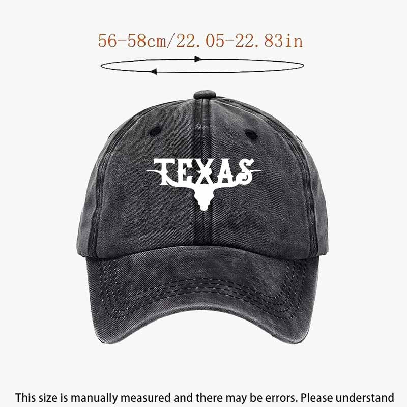 Western-Style Baseball Cap with Bull Head & Texas Lettering - Lightweight Breathable Hat for Men & Women, Green/ - Casual Outdoor, Camping, Travel - Hand Washable Cowboy Hat, Outdoor Headwear, Stylish Headwear, Durable Headwear, Outdoor Enthusiasts