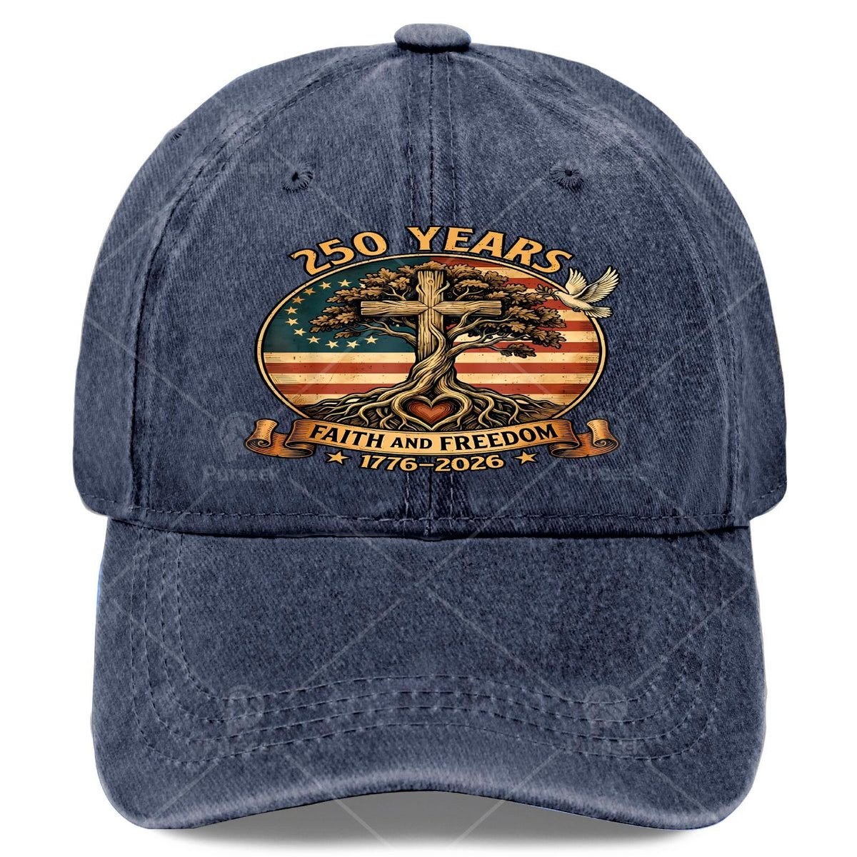 250 Years Faiths And Freedoms Christian US 250Th Anniversary Baseball Hat