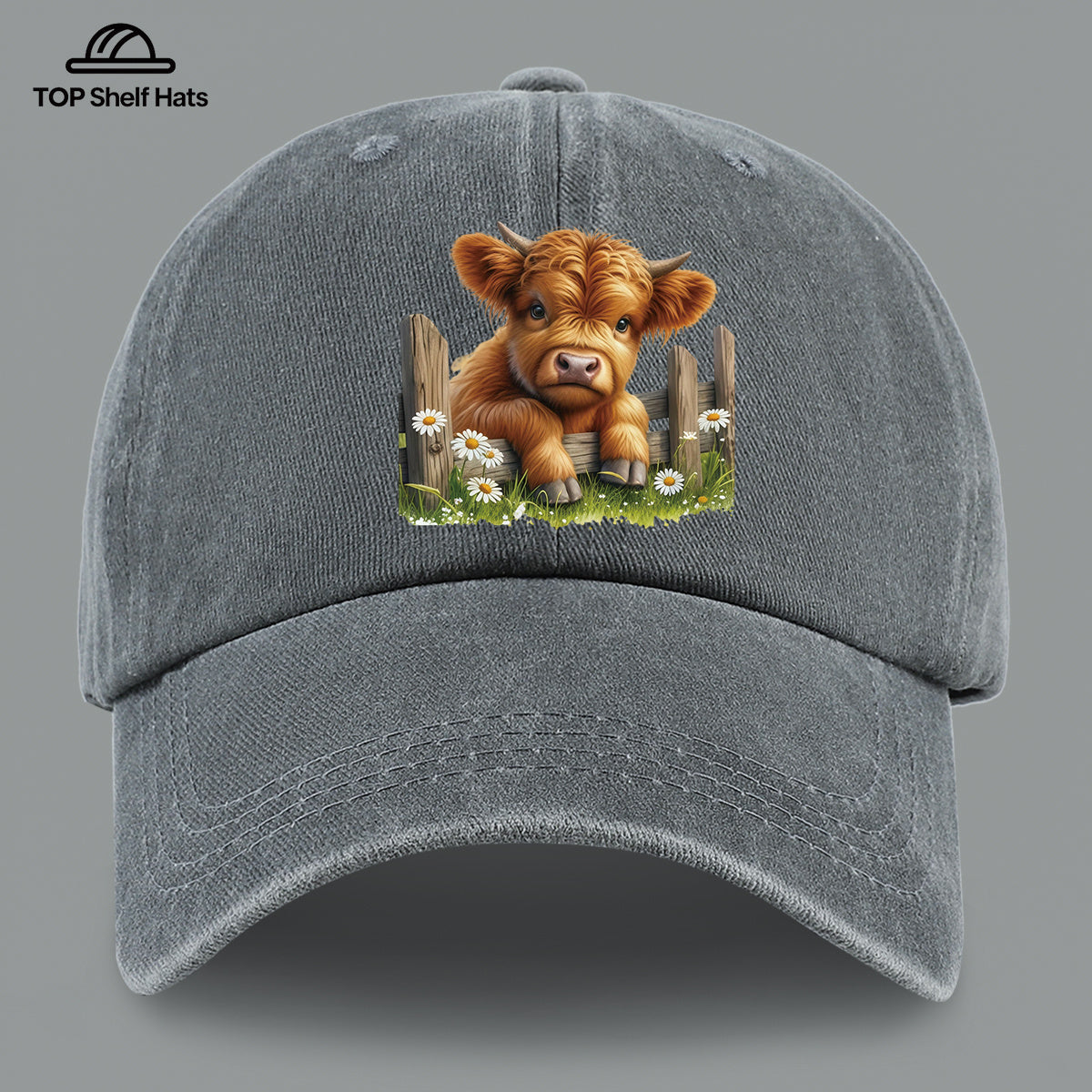 1pc Cute and Adorable Highland Cow Pattern Printed Casual Baseball Cap, Lightweight, Comfortable, and Breathable, with Adjustable Size, Unisex Outdoor Wear and Casual Apparel Accessory, Sun Hat for Mom and Dad's Beach Vacation, Exquisite Gift
