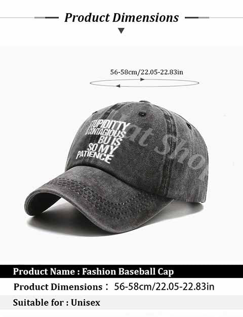 A Trendy Baseball Cap with White Letters on a Dark Background, Perfect for Street Style And Personal Expression