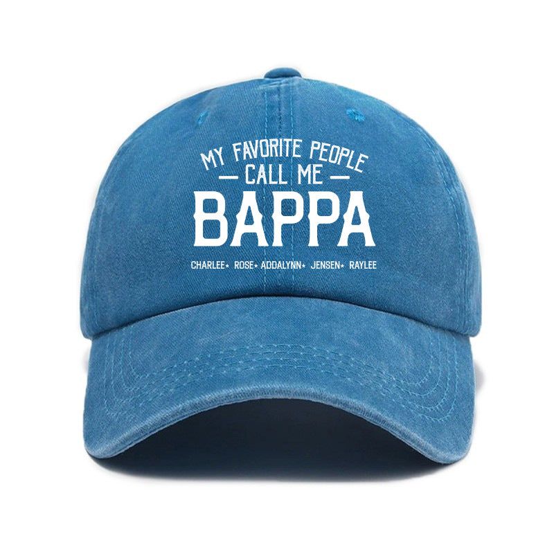 1 Washed Distressed Print Baseball Cap, Versatile and Fashionable Washed Distressed Style with "BAPPA" Letter Print, Soft Top Sun Baseball Cap, Unisex Hat