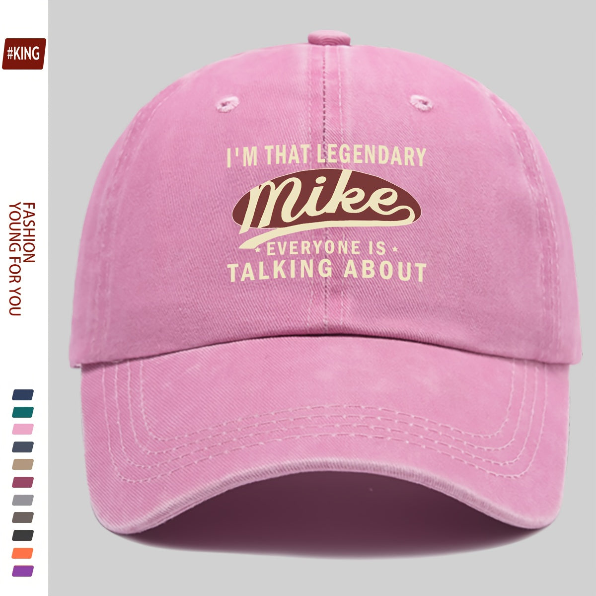 1pc Vintage Trucker Hat with "I'M That Legendary Mike" Print - Adjustable Snapback Baseball Cap, Lightweight And Breathable, Suitable for Outdoor Activities, Fishing, Hiking