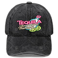 Funny Tequila Drinking Baseball for & - Retro Full-Body Tequila Print Suitable for Cinco De Mayo Parties, Christmas, Games, 4th of - Lightweight Washed Unisex Hat with Iconic
