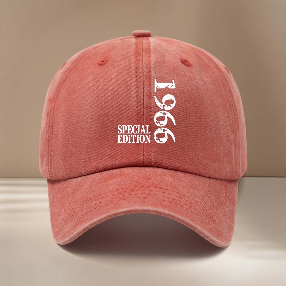 1966SPECIAL EDITION Letter Pattern Baseball Cap, Trendy Lightweight Hip-Hop Cap, Unisex, Adjustable Size, Curved Brim, Vintage Distressed Duckbill Cap, Washed Distressed Style, Soft Top Cap, Fashionable And Unique Casual Hat, Best Choice for Travel