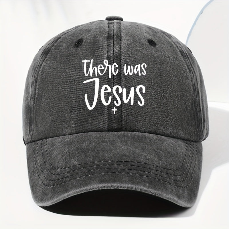 Adjustable Vintage Baseball Cap with "There Was " Printed on It - Lightweight, Sunscreen, Polyester, Available in a Variety of Colors - Perfect for Outdoor Wear, Baseball Cap