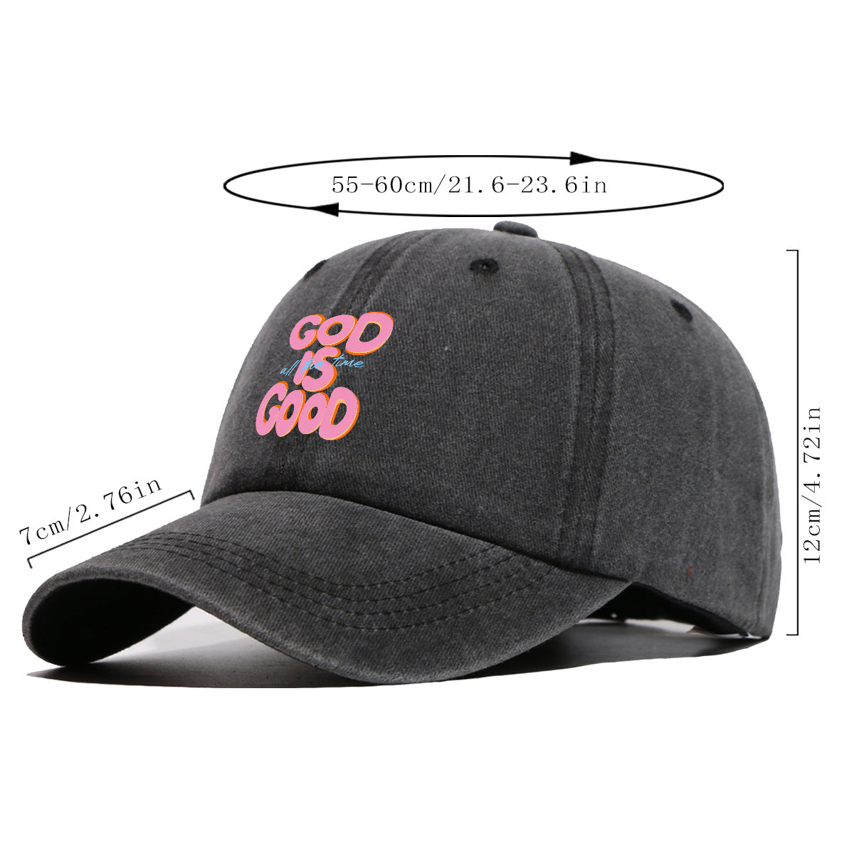 1pc "GOOD IS GOOD" English Phrase Art Print Baseball Cap, Trendy Fashion Letter Design Duckbill Hat, Unisex Adjustable Sun Hat, Street Casual Versatile Sun Cap, Suitable for Daily Outings, Travel Vacation, Outdoor Sports, Friends Gathering