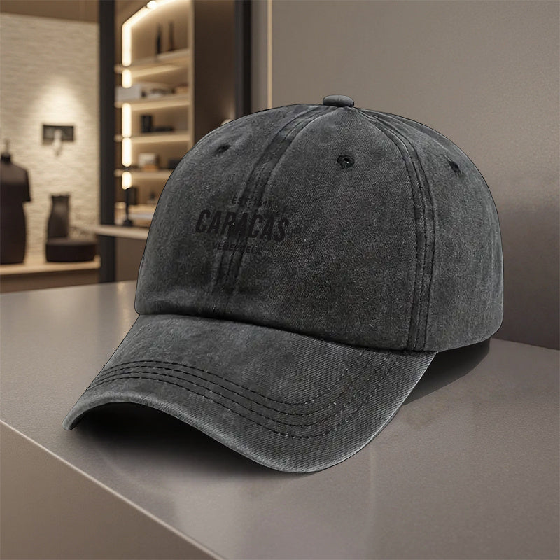 1 Caracas Venezuela Vintage Baseball Cap - Adjustable Snapback Hat with Traditional Venezuelan Design, Lightweight Polyester for Men and Women, Suitable for Outdoor Sports, Travel, Casual and Formal Occasions - Comfortable, Breathable, and Durable