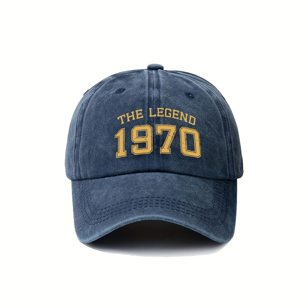 1970 Legend Vibe Vintage Washed Distressed Duckbill Cap Unisex Outdoor Baseball Cap Adjustable Washed Vintage Style Lightweight Breathable Golf Cap