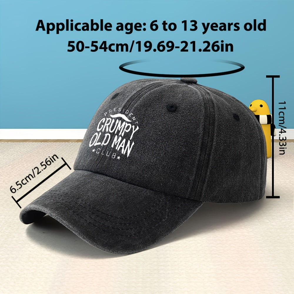Adult Unisex Printed Baseball Cap Men Women Classic Washed Distressed Vintage Duckbill Cap Outdoor Casual Sports Streetwear Vacation Hat Individual Street Rock Rap Hip-Hop Cap Soft Comfortable Sweat-Absorbing Adjustable Hat