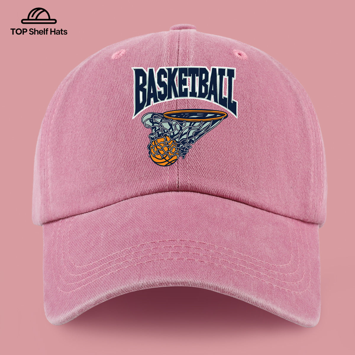 1pc American Retro Basketball Pattern Design Printed Baseball Cap, Lightweight Comfortable Breathable Adjustable Size, Black PAPA Truck Driver Retro Dad Hat, Mom Beach Vacation Sun Hat, Youth Couple Outdoor Skate Hat