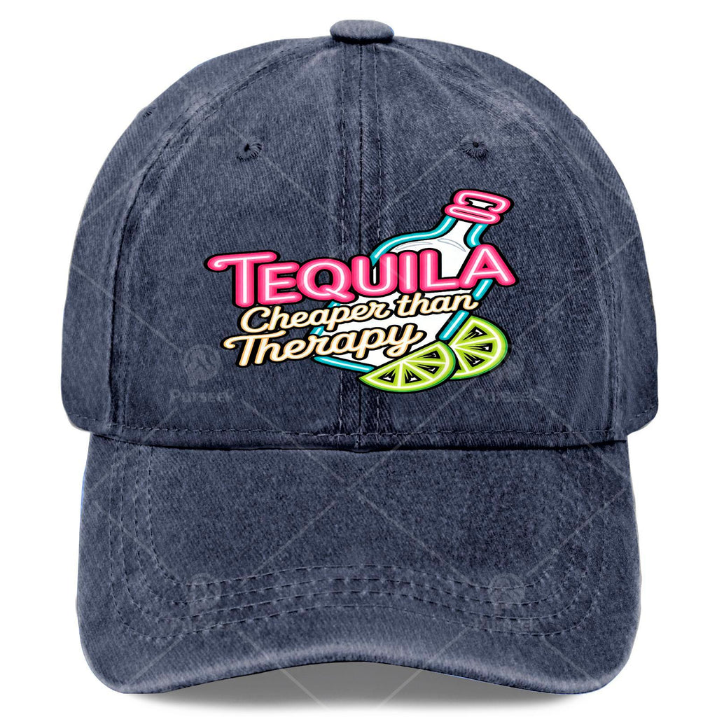 Funny Tequila Drinking Baseball for & - Retro Full-Body Tequila Print Suitable for Cinco De Mayo Parties, Christmas, Games, 4th of - Lightweight Washed Unisex Hat with Iconic