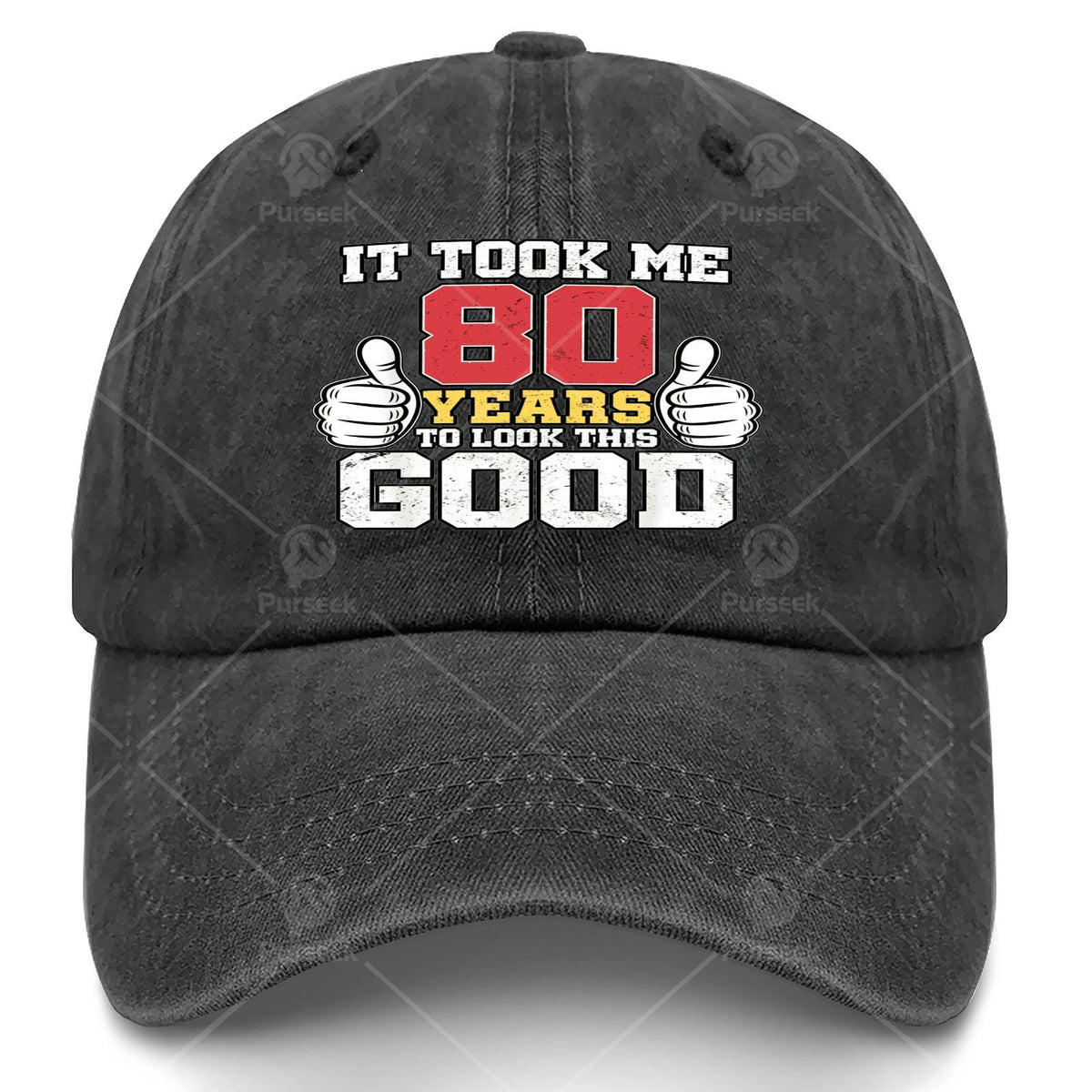 I Spent 80 Years Achieving This Look - Humorous Unisex Baseball for 80Th Birthday