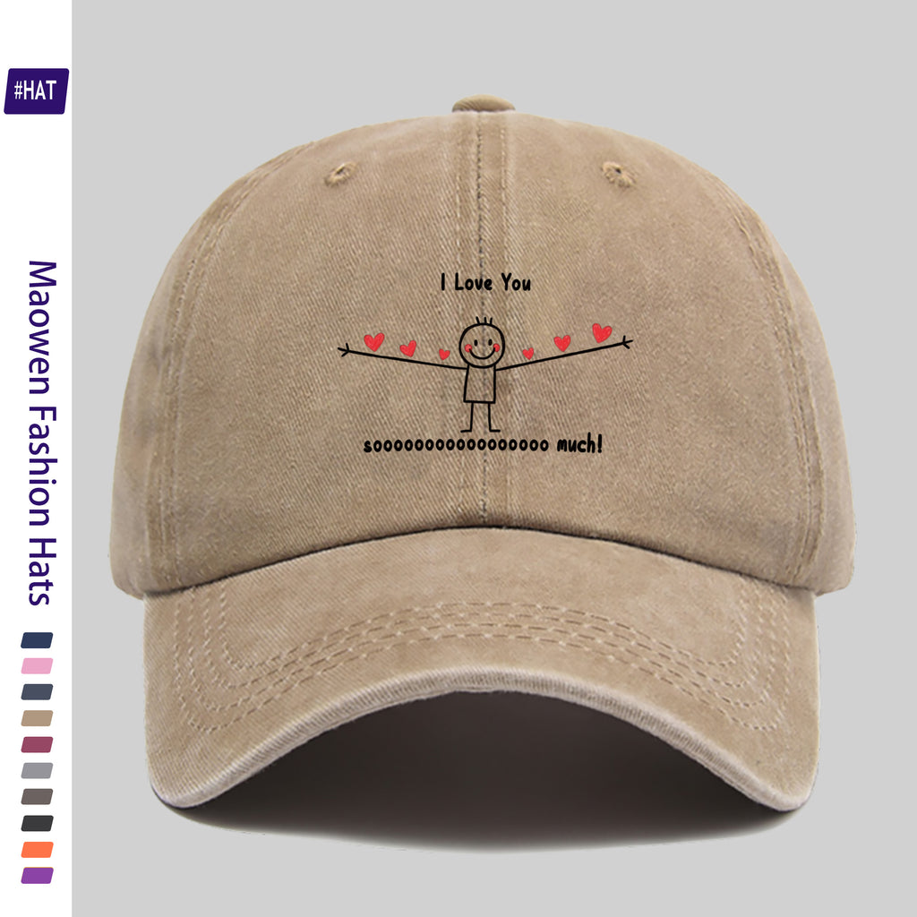 1 Vintage Washed Distressed Baseball Cap, Stylish, Easy to Match, and Attractive, Unisex Snapback Cap with Adjustable Size. The Feature Is the Fun Cartoon Character Design with Happy Faces. This Fashionable Street-style Hat Is Also Known As