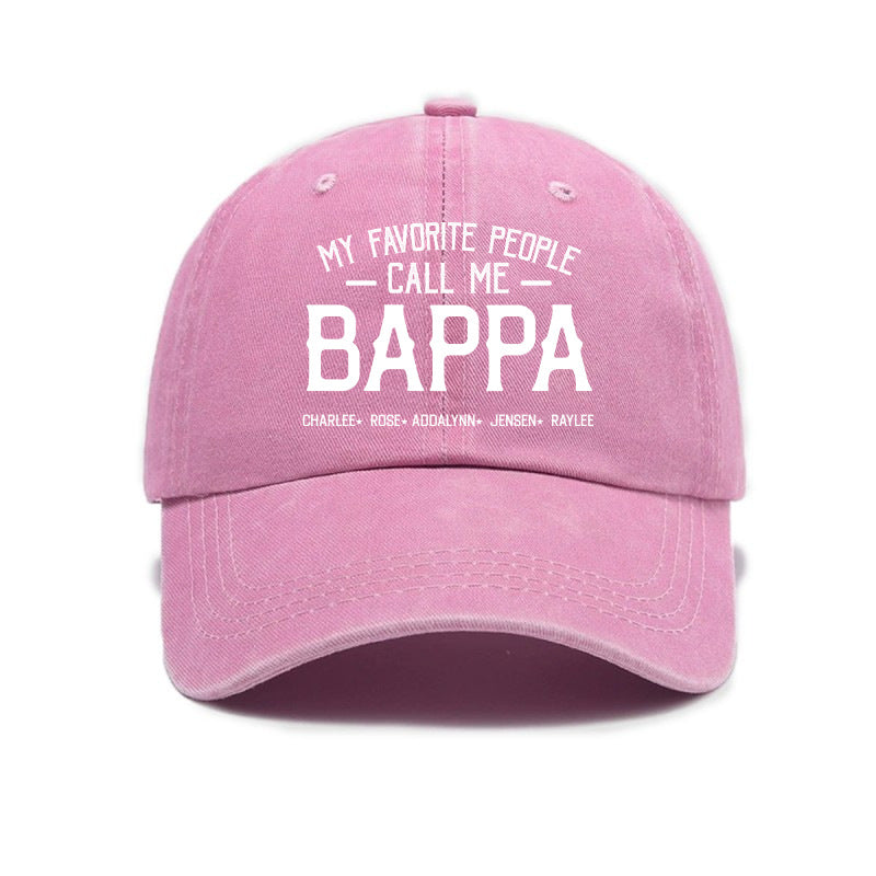 1 Washed Distressed Print Baseball Cap, Versatile and Fashionable Washed Distressed Style with "BAPPA" Letter Print, Soft Top Sun Baseball Cap, Unisex Hat