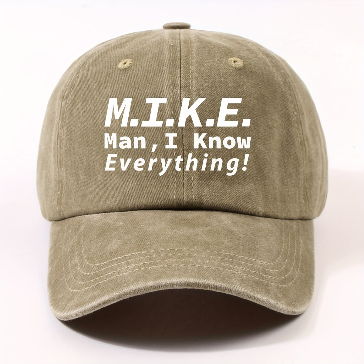1 Fashion Motto Maniknoweverything Heat Pressed Baseball Cap Unisex Outdoor Casual Vintage Duckbill Cap Cycling Easy Cap