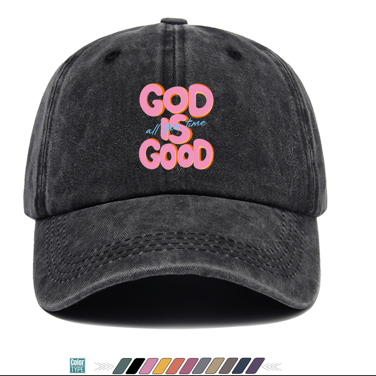 1pc "GOOD IS GOOD" English Phrase Art Print Baseball Cap, Trendy Fashion Letter Design Duckbill Hat, Unisex Adjustable Sun Hat, Street Casual Versatile Sun Cap, Suitable for Daily Outings, Travel Vacation, Outdoor Sports, Friends Gathering