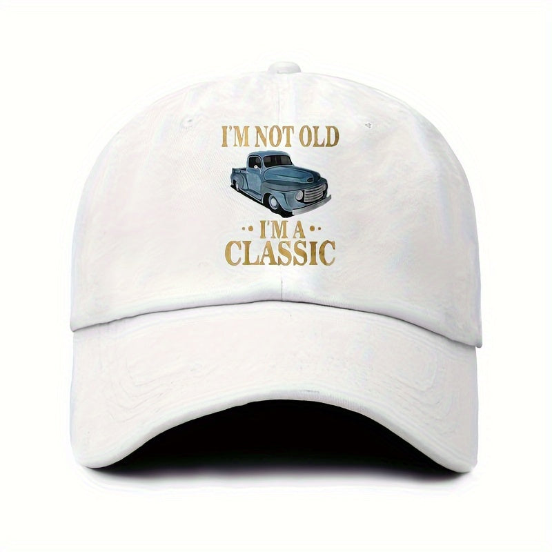 [I'M Not Old] Floral Men'S Washed Baseball Cap, Vintage Style Fashion Adjustable Outdoor Casual Sports Hat