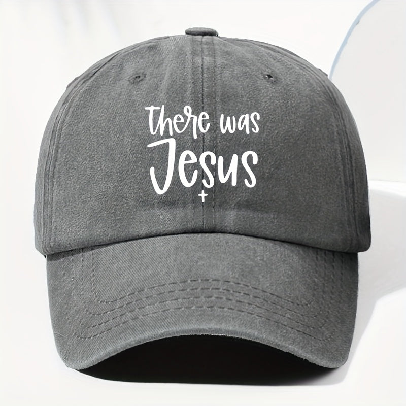 Adjustable Vintage Baseball Cap with "There Was " Printed on It - Lightweight, Sunscreen, Polyester, Available in a Variety of Colors - Perfect for Outdoor Wear, Baseball Cap