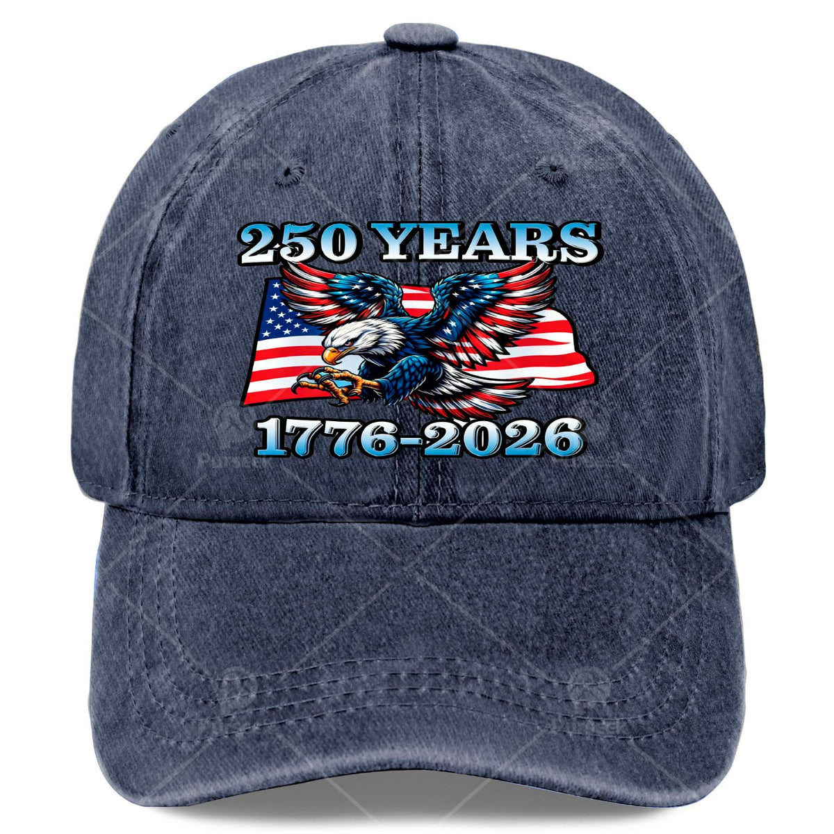Vintage Patriotic Eagle and Flag 250 Years 17762026 Baseball Hat Unisex