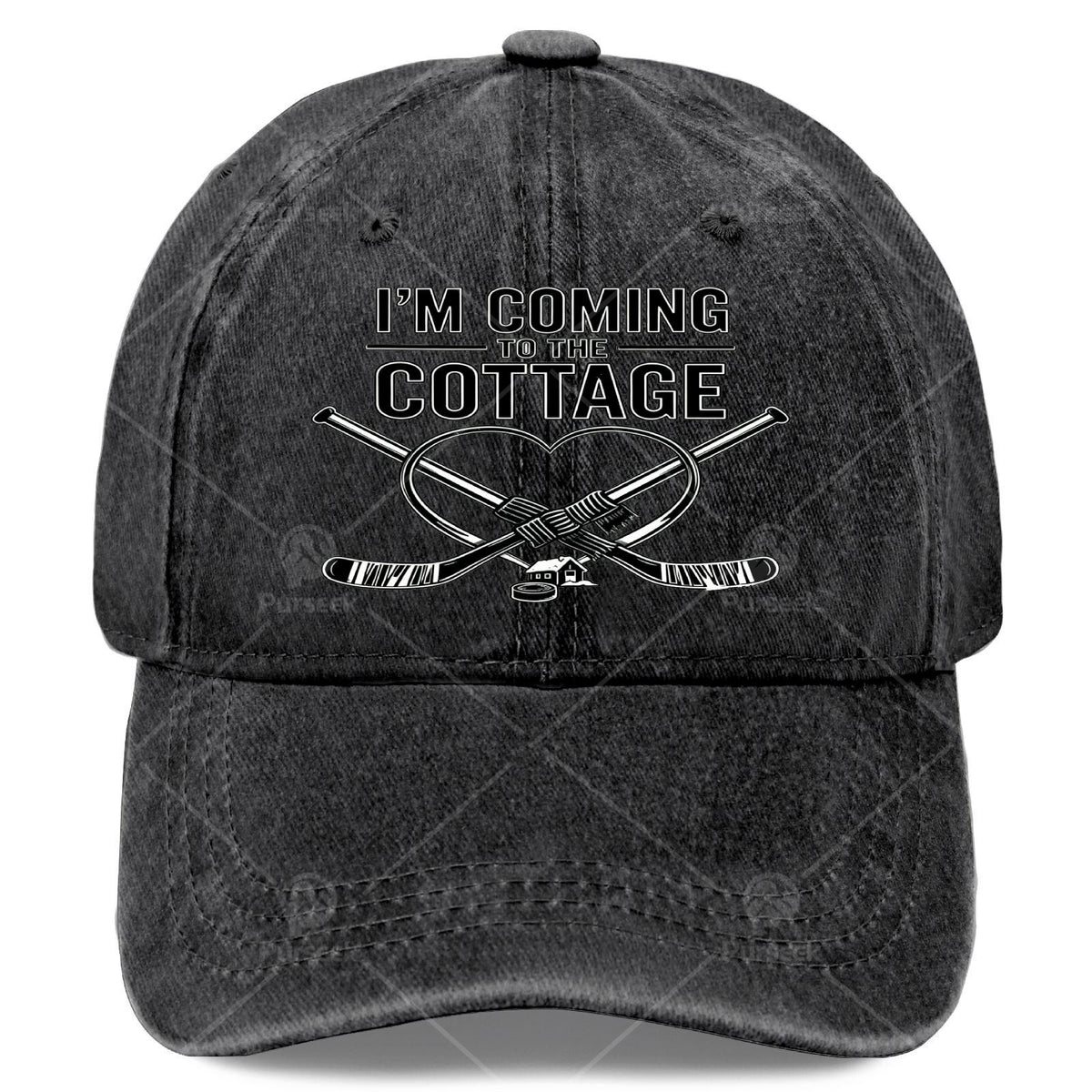 I'm Coming to the Lodge Romantic Hockey Shirt Couple's Baseball Cap Unisex