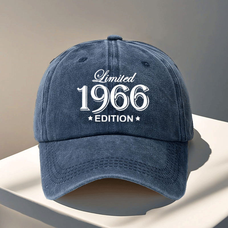 1pc Vintage 1966 Limited Edition Baseball Cap - Adjustable Snapback Retro 60s Design Suitable for Outdoor Sports, Cycling, Fishing, Hunting, Casual Wear - Lightweight Breathable Unisex Cap for Men & Women, Ideal Gift for Cycling, Fishing, Hunting