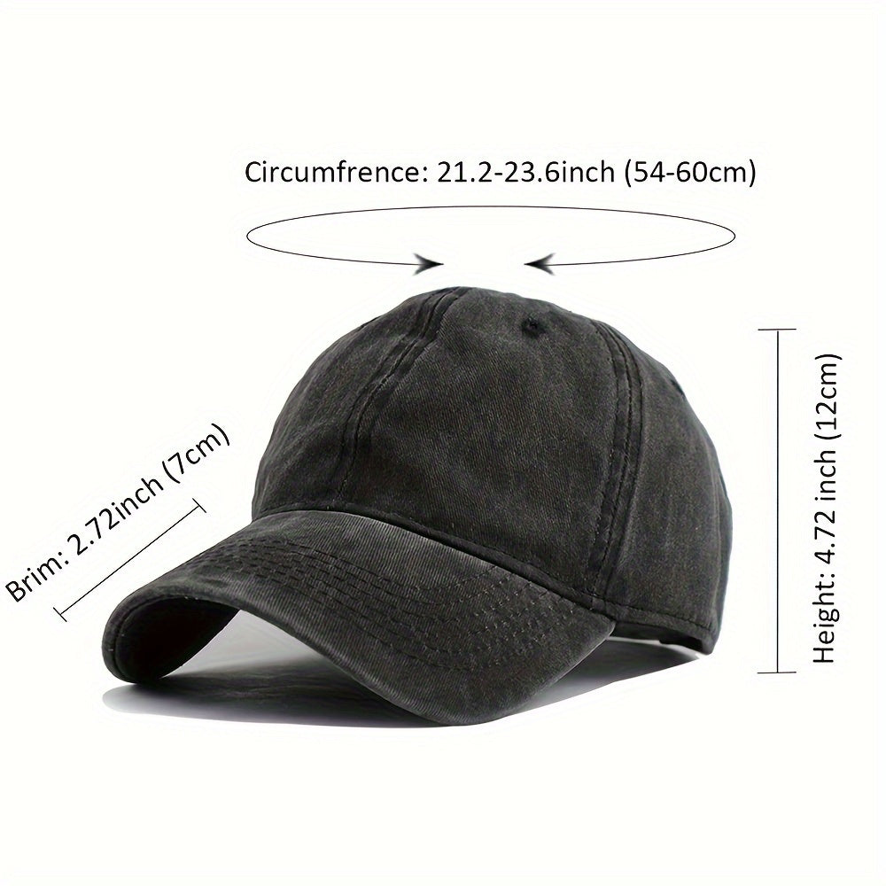 Adult Unisex Printed Baseball Cap Men Women Classic Washed Distressed Vintage Duckbill Cap Outdoor Casual Sports Streetwear Vacation Hat Individual Street Rock Rap Hip-Hop Cap Soft Comfortable Sweat-Absorbing Adjustable Hat